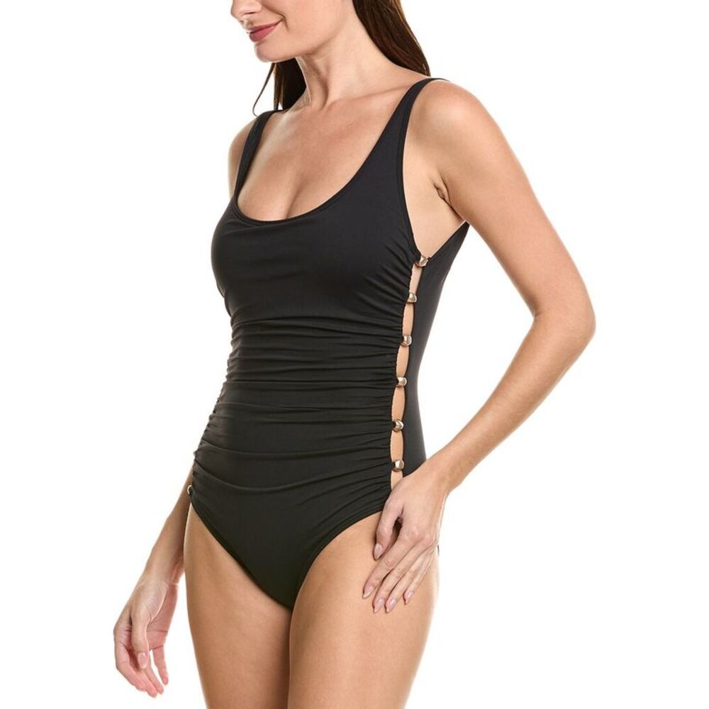 Carmen Marc Valvo Womens Eco Resort Maillot, Beige